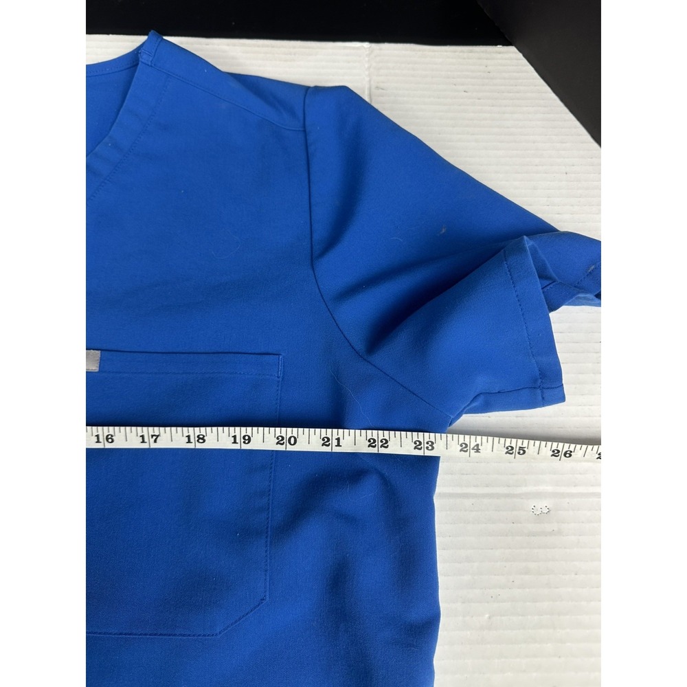 Figs Uniform‎ XXL Womens Blue V Neck Catarina Scrub Top Pocket FW1000 Po #2171 - Picture 6 of 8